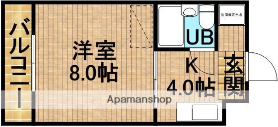 フレッシュハイツ(1K/1階)の間取り写真