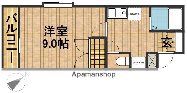 マンション紫尾(1K/2階)の間取り写真