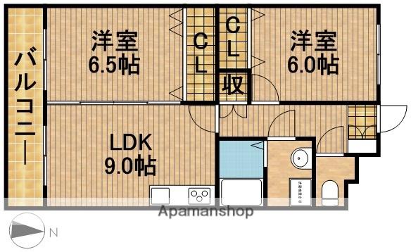 メゾンマスカット(2DK/1階)の間取り写真