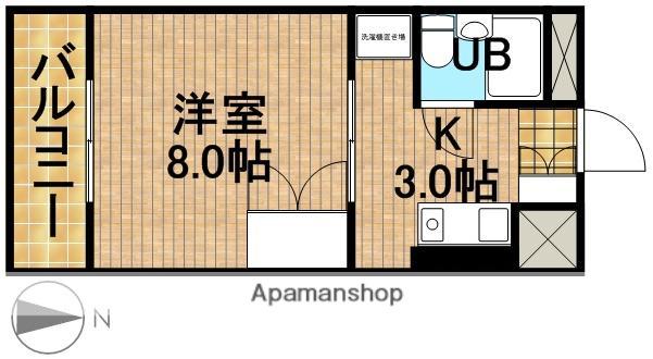 ランカン天竜川(1K/3階)の間取り写真