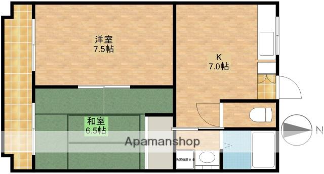 サンバードⅢ(2DK/1階)の間取り写真
