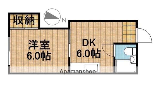 東屋ハイツ(1K/1階)の間取り写真