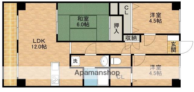 シーガル海老塚(3LDK/2階)の間取り写真