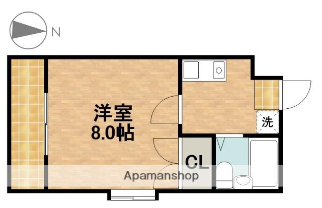 コナビック上西(1K/1階)の間取り写真