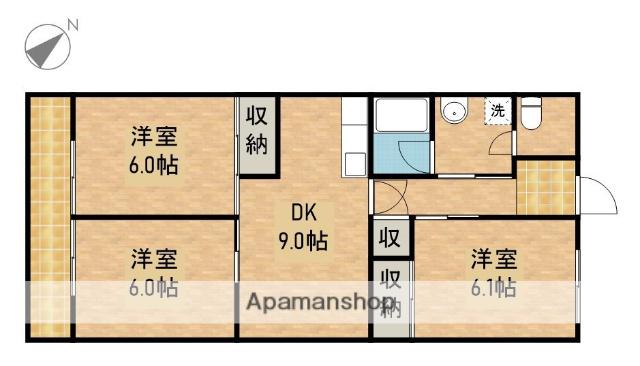 エスポワール葵東(3LDK/2階)の間取り写真