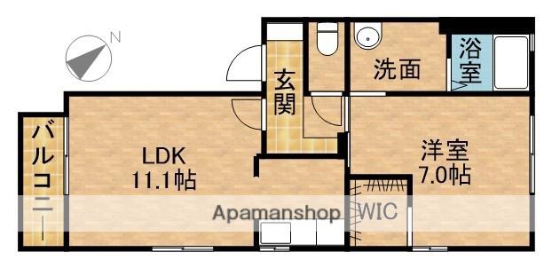 アニマートⅡ(1LDK/1階)の間取り写真