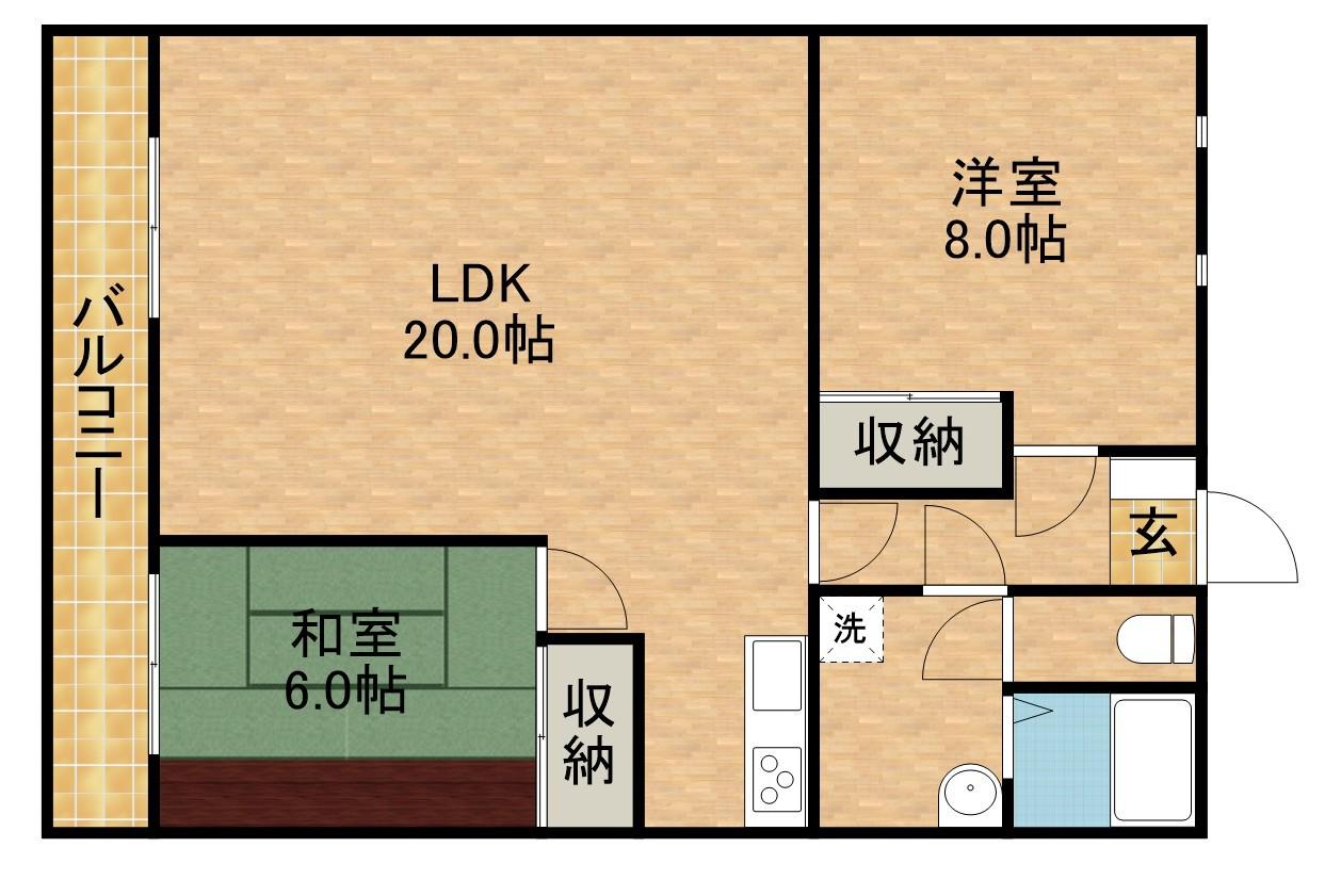 アム・ラートハウスB(2LDK/3階)の間取り写真