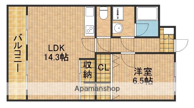 レジデンスHARUMI(1LDK/2階)の間取り写真