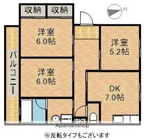 サンハイツ(3DK/2階)の間取り写真