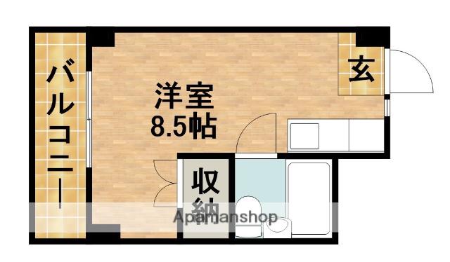 アップル第2マンション(ワンルーム/2階)の間取り写真