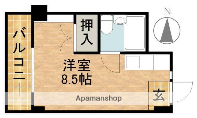 アップル第2マンション(ワンルーム/3階)の間取り写真