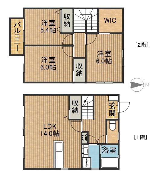 エバーコート広沢Ｂ(3LDK)の間取り写真