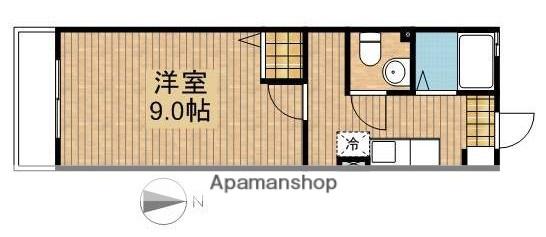 キャッスルウエストⅡ(1K/1階)の間取り写真