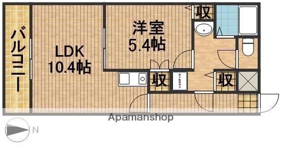 MYフラワーマンション(1LDK/2階)の間取り写真