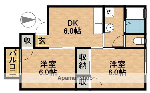 セジュール池田(2DK/1階)の間取り写真