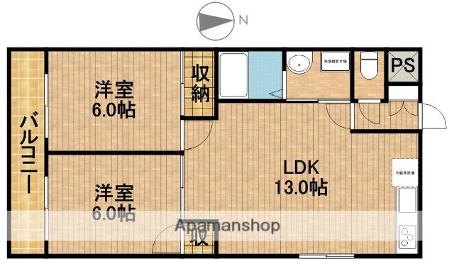 KIメダリスト(2LDK/1階)の間取り写真