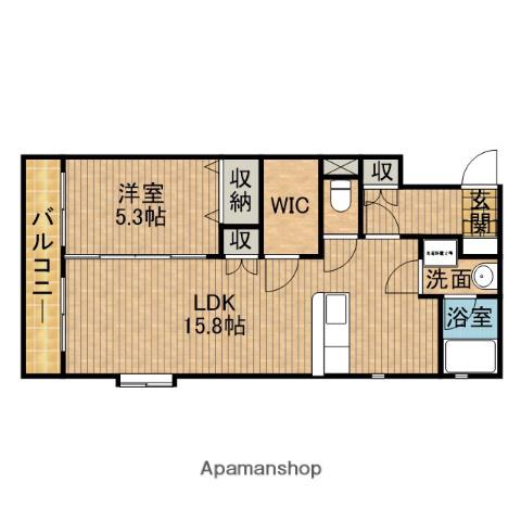 マーヴェラス パレス(1LDK/1階)の間取り写真