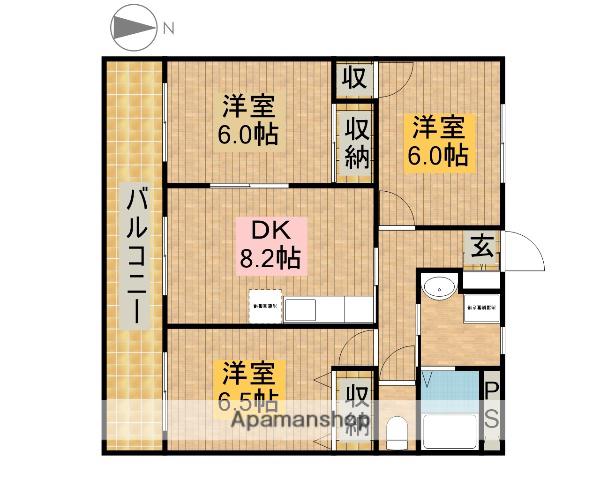 メゾンアルウェット1(3DK/1階)の間取り写真