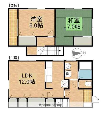 ラ・カーサ　Ｃ・Ｄ(2LDK)の間取り写真