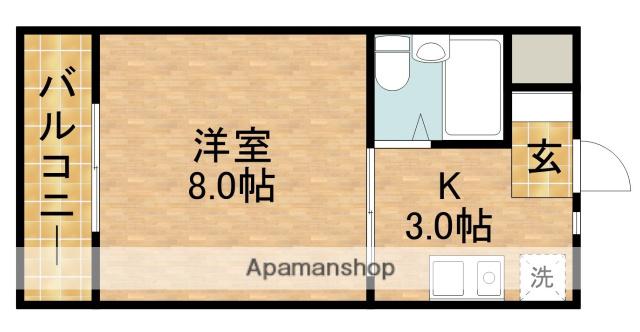 サンホープ木下(1K/2階)の間取り写真