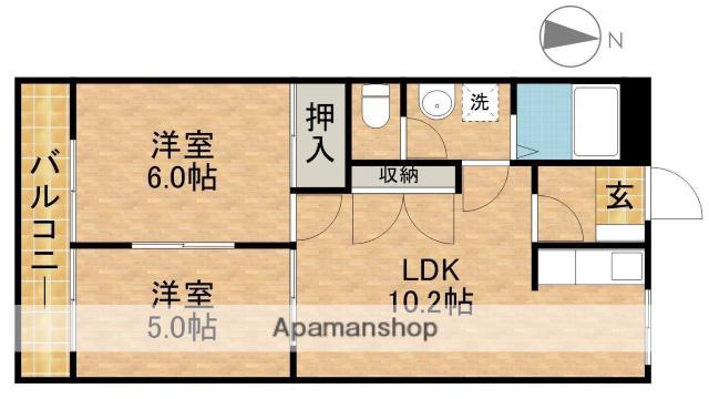 ルミエール(2LDK/2階)の間取り写真