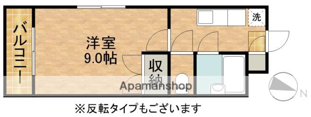 ロマネコンティ(1K/1階)の間取り写真