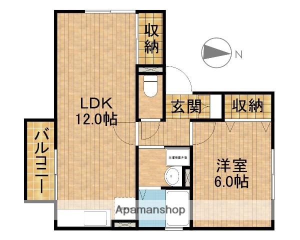 セジュール元宮(1LDK/2階)の間取り写真