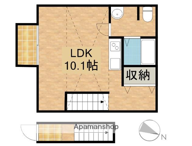 サーフハウス(ワンルーム/2階)の間取り写真