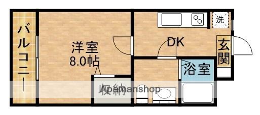 サンテラス南浅田(1DK/3階)の間取り写真