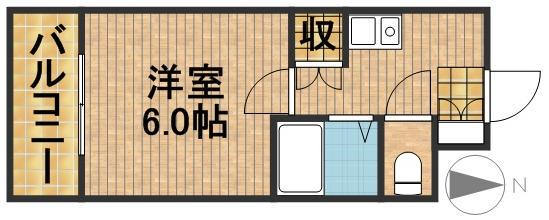 オスカーマンション(1K/3階)の間取り写真