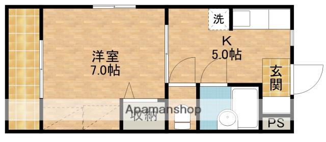 松下パークハイム(1DK/3階)の間取り写真