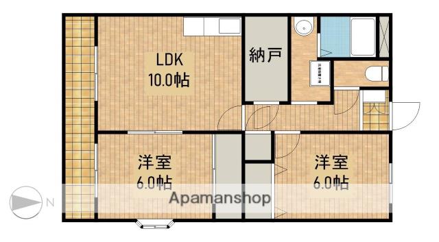 アーバンささがせ(2LDK/3階)の間取り写真
