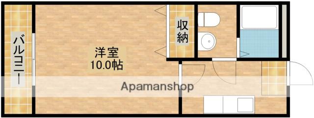 アミスターⅡ(1K/2階)の間取り写真