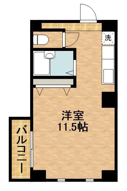 ESPOIR板屋(ワンルーム/5階)の間取り写真