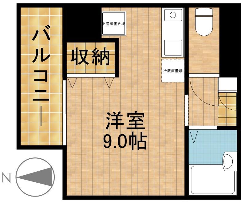 ESPOIR板屋(ワンルーム/5階)の間取り写真