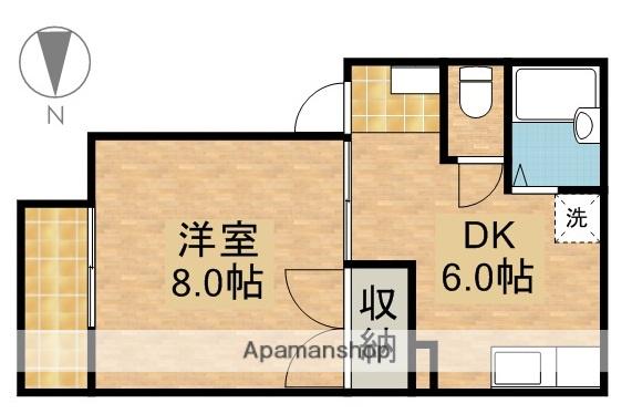 コーポアネシス(1DK/2階)の間取り写真