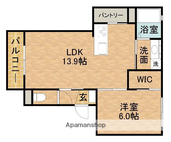 DAIJUゆう(1LDK/2階)の間取り写真