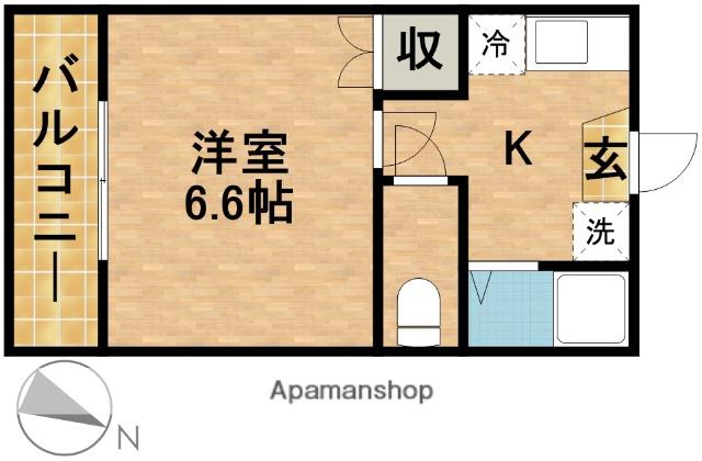 コーポSUGIYAMA(1K/2階)の間取り写真