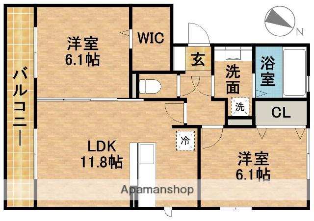 A-ROOM(2LDK/2階)の間取り写真