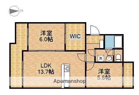 マンションアカンサスⅠ(2LDK/3階)の間取り写真