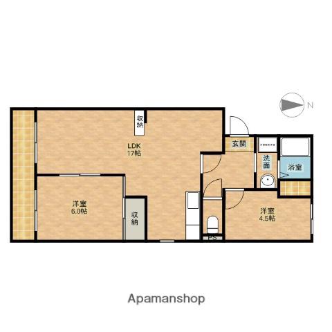 マンション畑(2LDK/1階)の間取り写真