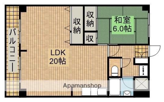 キャトルセゾン(1LDK/6階)の間取り写真