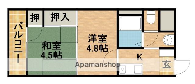 アルシェ浜松(2K/2階)の間取り写真