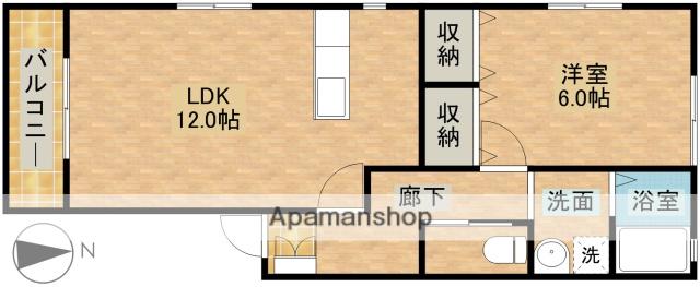 パインウェル Ⅱ(1LDK/2階)の間取り写真