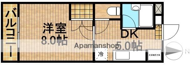 フェニックス竜洋(1DK/2階)の間取り写真