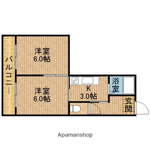 プラスアップ(2K/2階)の間取り写真