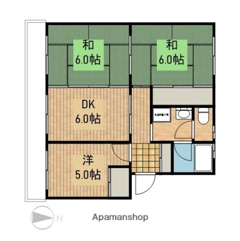 レクセル葛川A(3DK/3階)の間取り写真