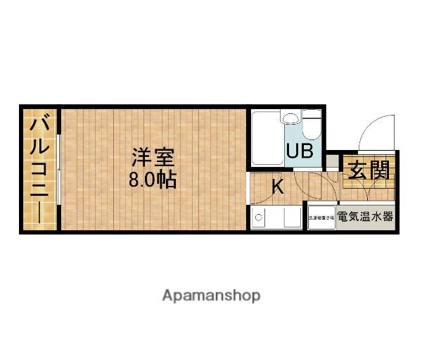 マンションステップ(1K/4階)の間取り写真