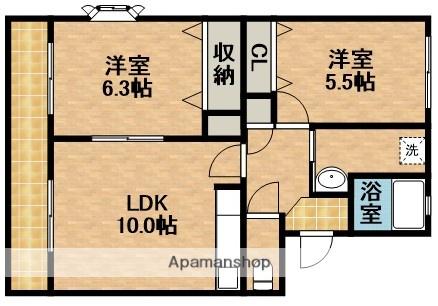 ジェントリー(2LDK/2階)の間取り写真