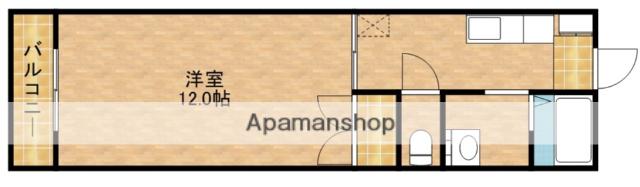 ラルジュⅠ(1K/2階)の間取り写真